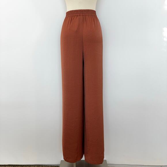 Barefoot Dreams Washed Satin Wide Leg Pants Amberglow Size XL NWT - Picture 5 of 10